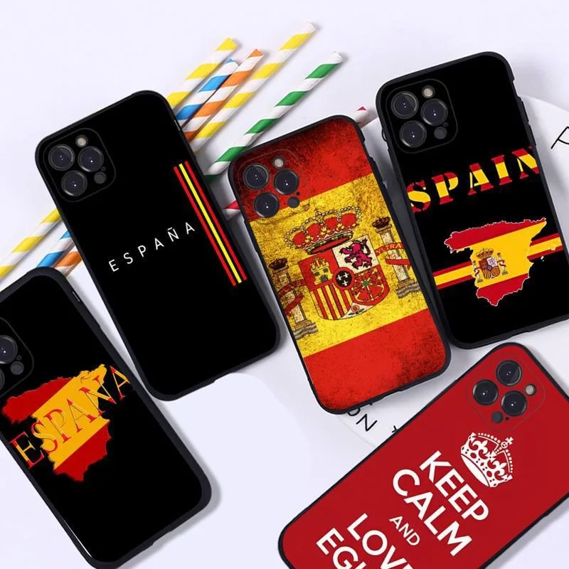 Spain 16promax 16plus 16pro 16 Spanish Flag Emblem Cultural Symbol Mobile Phone Cases For Iphone 16 15 14 13 Promax Pro Max Plus