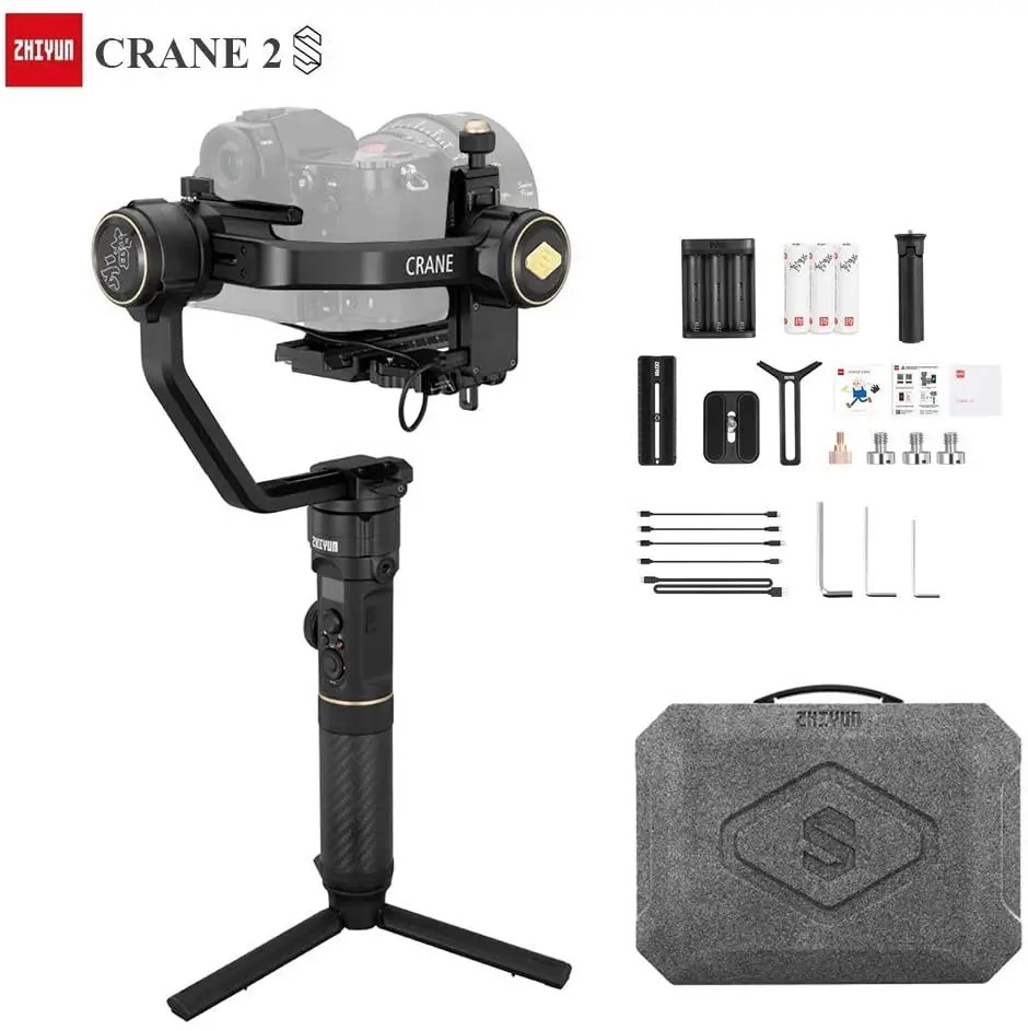 ZHIYUN Crane 2S Pro камера карданный Стабилизатор Для беззеркальных камер DSLR SONY Canon Panasonic стабилизаторы VS DJI RONIN S