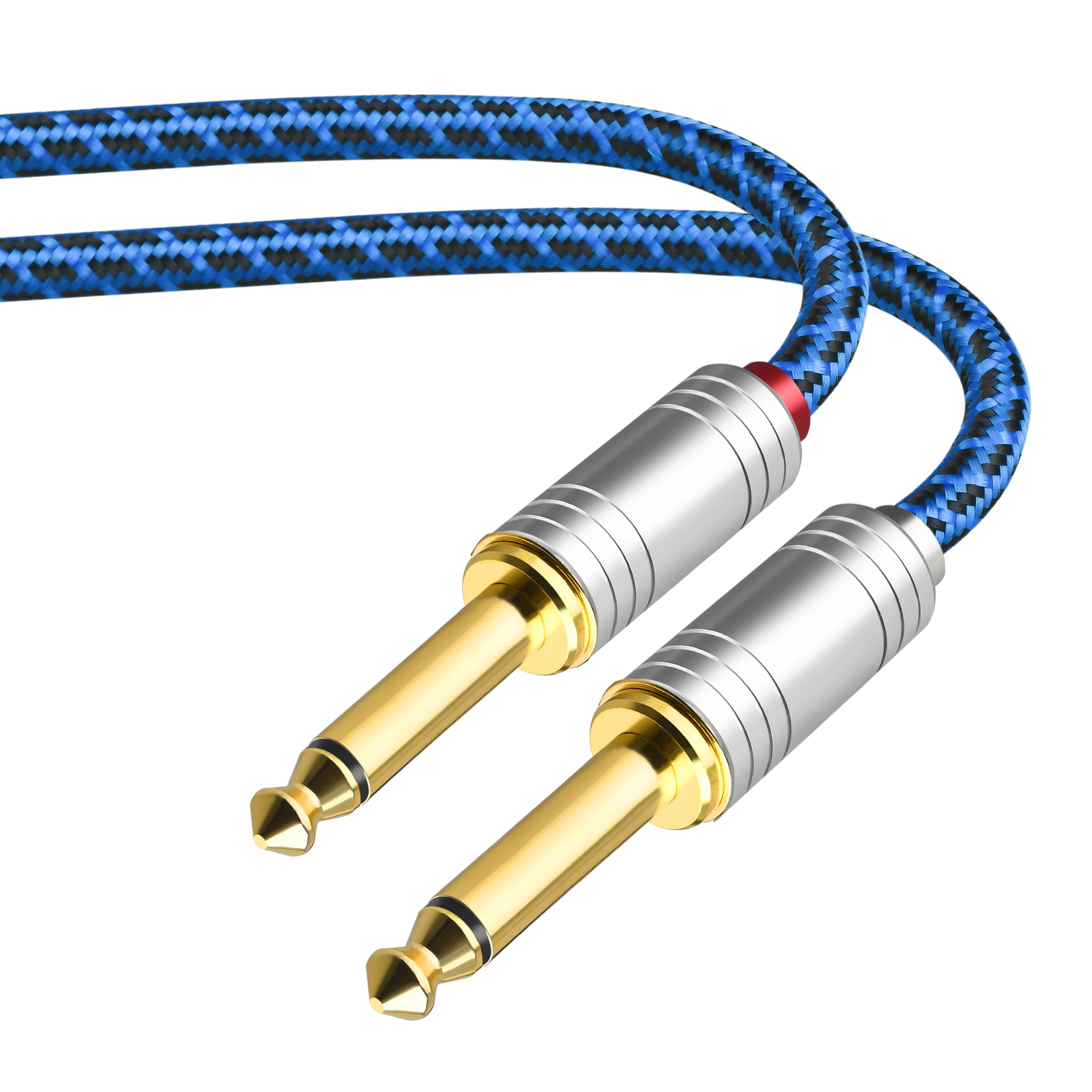 6N OCC 6.35MM Male to Male Audio Cable 6.5mm guitar instrument Patch TS 1/4 Inch Cable for E-Piano Saxophone Bass