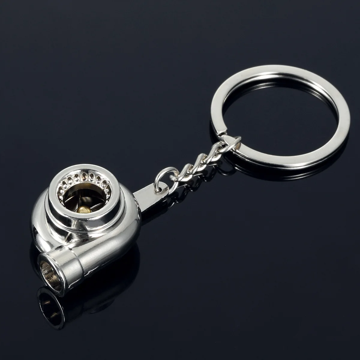 Novelty Wheel Rim Keychain  Creative Car Auto Metal Mini Parts Tyre Key Chain
