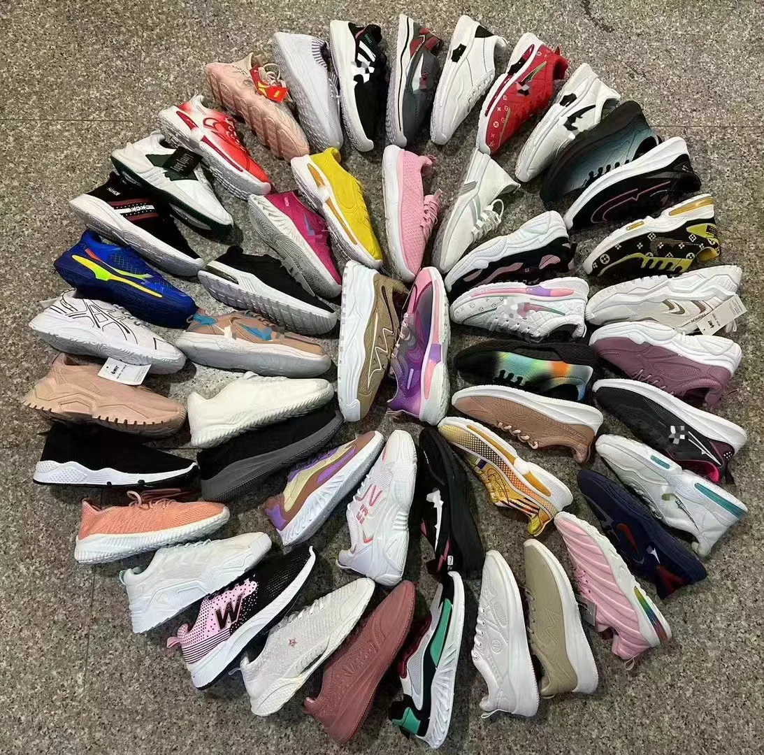 Mixed  Injection Pvc Women Sport Shoes Stock Sneakers Stock Rubber Shoes Cheap Price