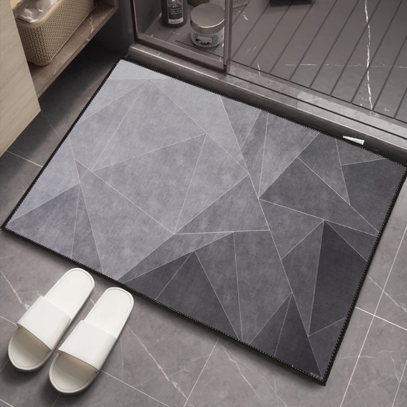 Microfiber Non-Slip Bathroom Rug Extra Absorbent and Quick Dry Bath Mat Soft Luxury Hotel Door Carpet Shower Mat