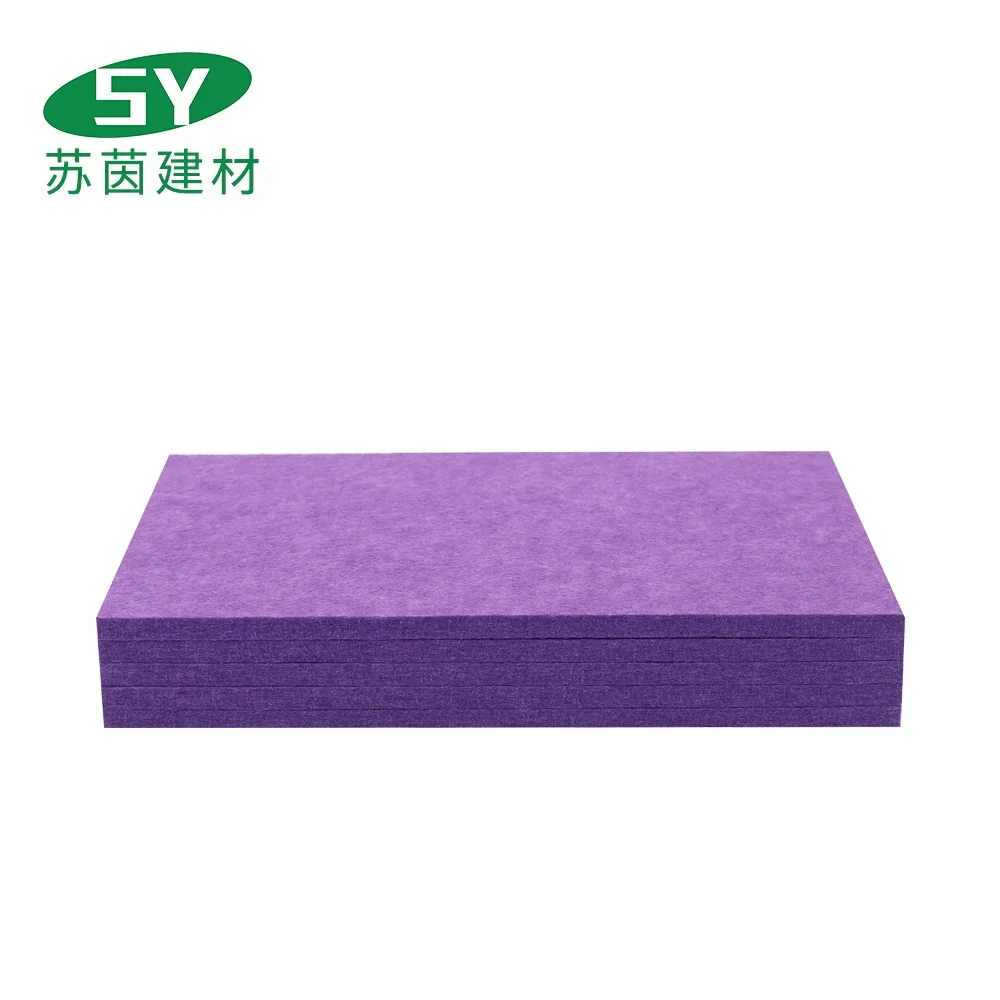 Fireproof Absorbent Acoustic Wall Ceiling Panel Decoration Felt fabric 100% Polyester Fiber Wall Acoustic Panel
