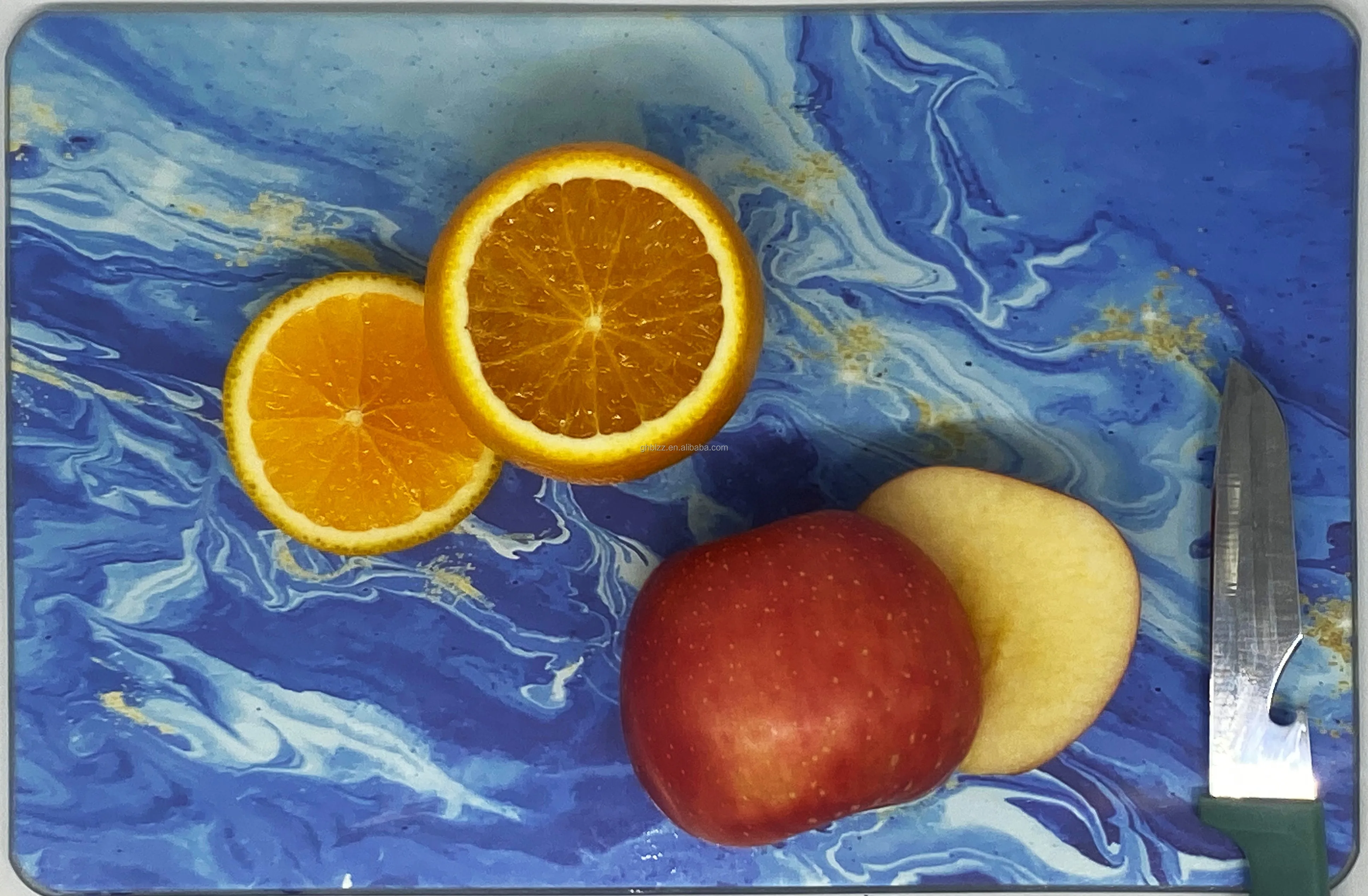 Sunmeta Custom Tempered Sublimation Chinchilla Glass Cutting Board for Kitchen