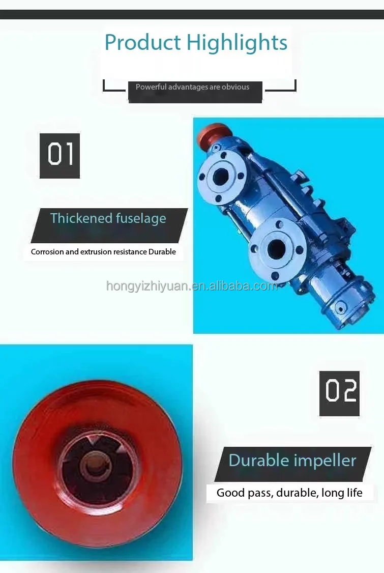Multi-Stage Mining Factory Centrifugal Pump High Lift High Pressure Multistage Hot Water Heat Pump Horizontal Centrifugal