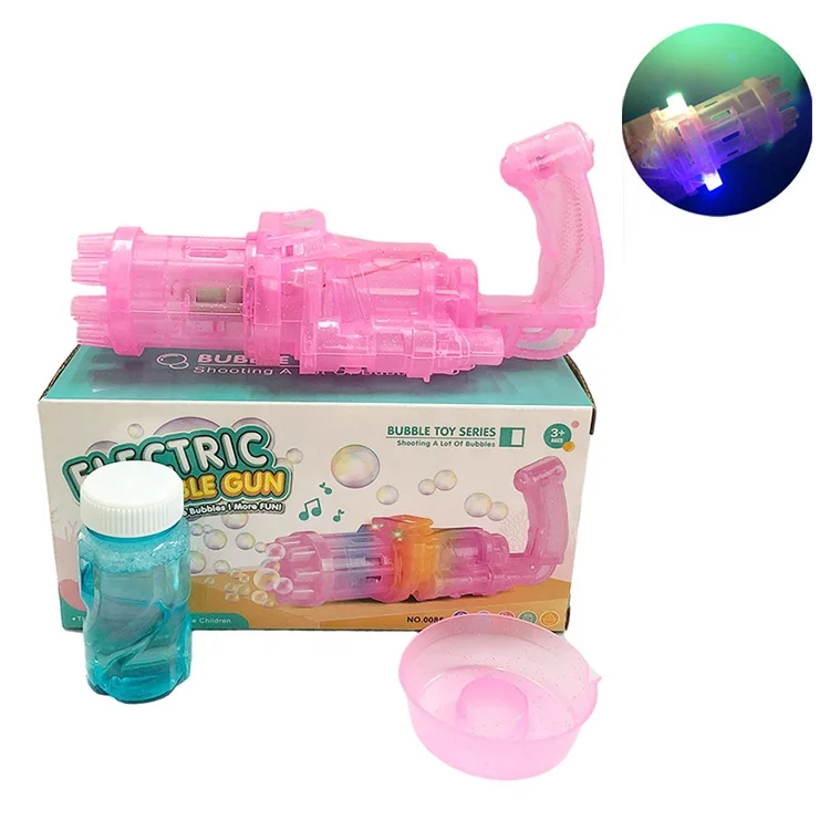 Good Selling 8 Hole Electric Gatling Bubble Machine Cool Toy Bubble Gun For Kids