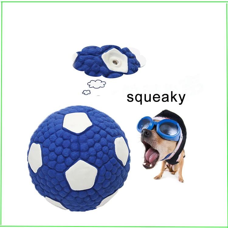 Interactive throwing stress emulsion small squeaky training dog chew toy ball soccer tennis dog rolling ballswith sound
