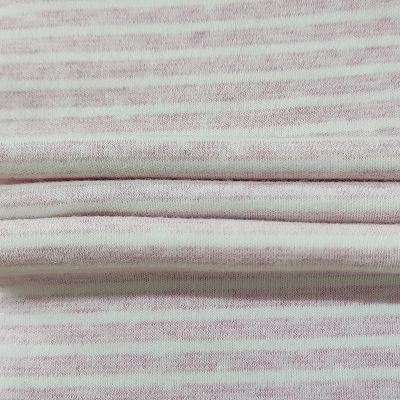 100% cotton Custom Y/D Stripe Interlock 100% Cotton knit  fabric Fabric Soft Dress Shirt Fabric