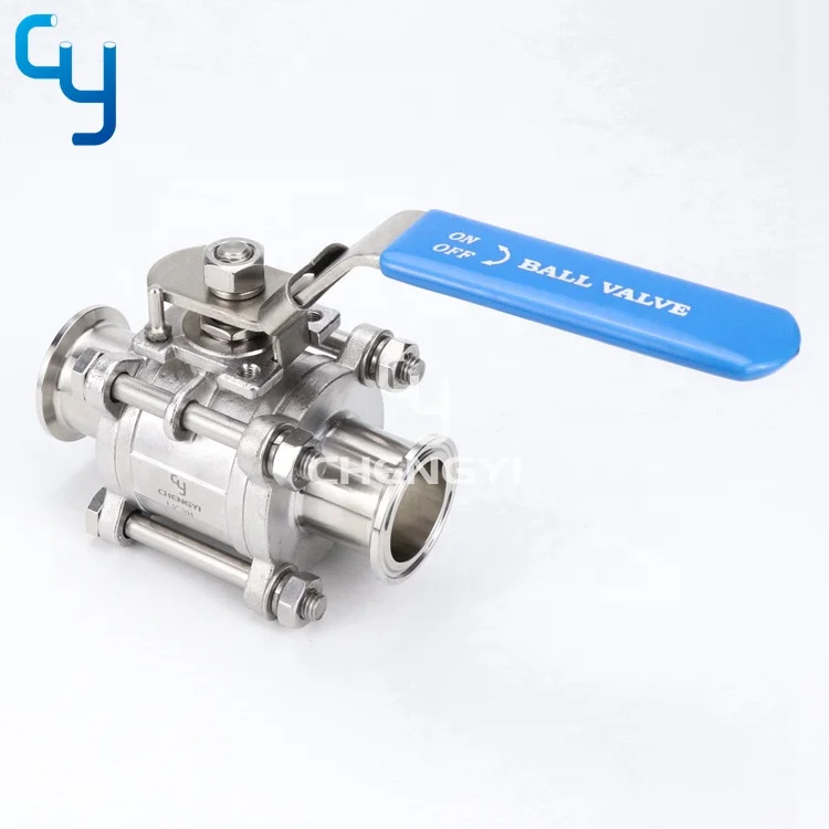 Weld Thread Stainless Steel 3-pc Ball Valve