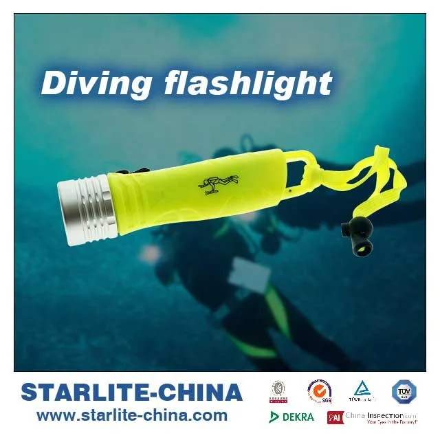
Brand new skidproof curves Flood light scuba equipment wave motion switch phreatic Deep Diving LED Torch Work Lamp Flashlight 