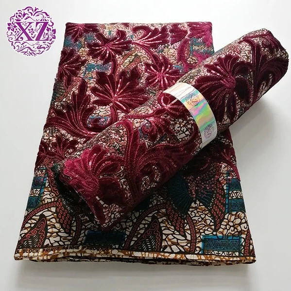 2021 новый бархатный воск для вышивки блестками 100% хлопок 6 ярдов африканская ткань Анкары