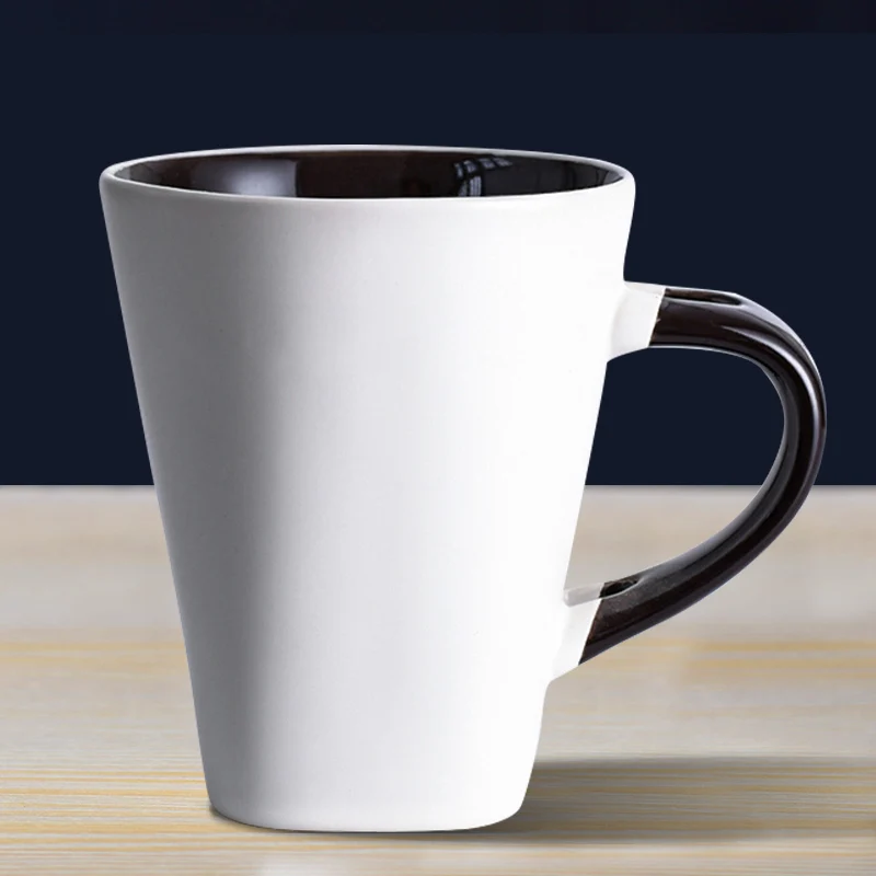 Wholesale Different Colors Custom Ceramic Coffee Mug Handle Porcelain Milk Mugs