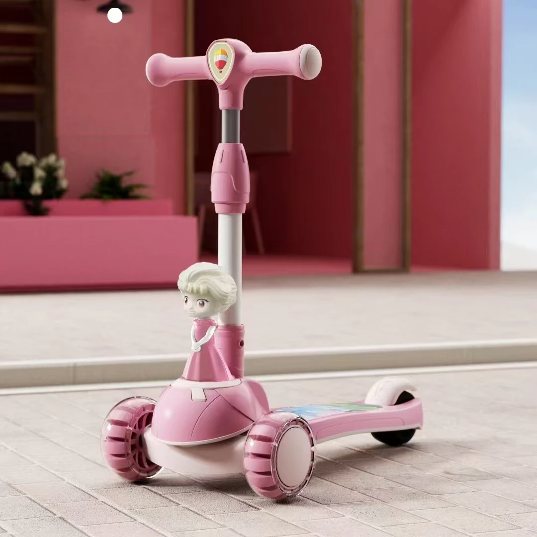Guaranteed quality for children a simple and durable 3-wheeled scooter with high safety