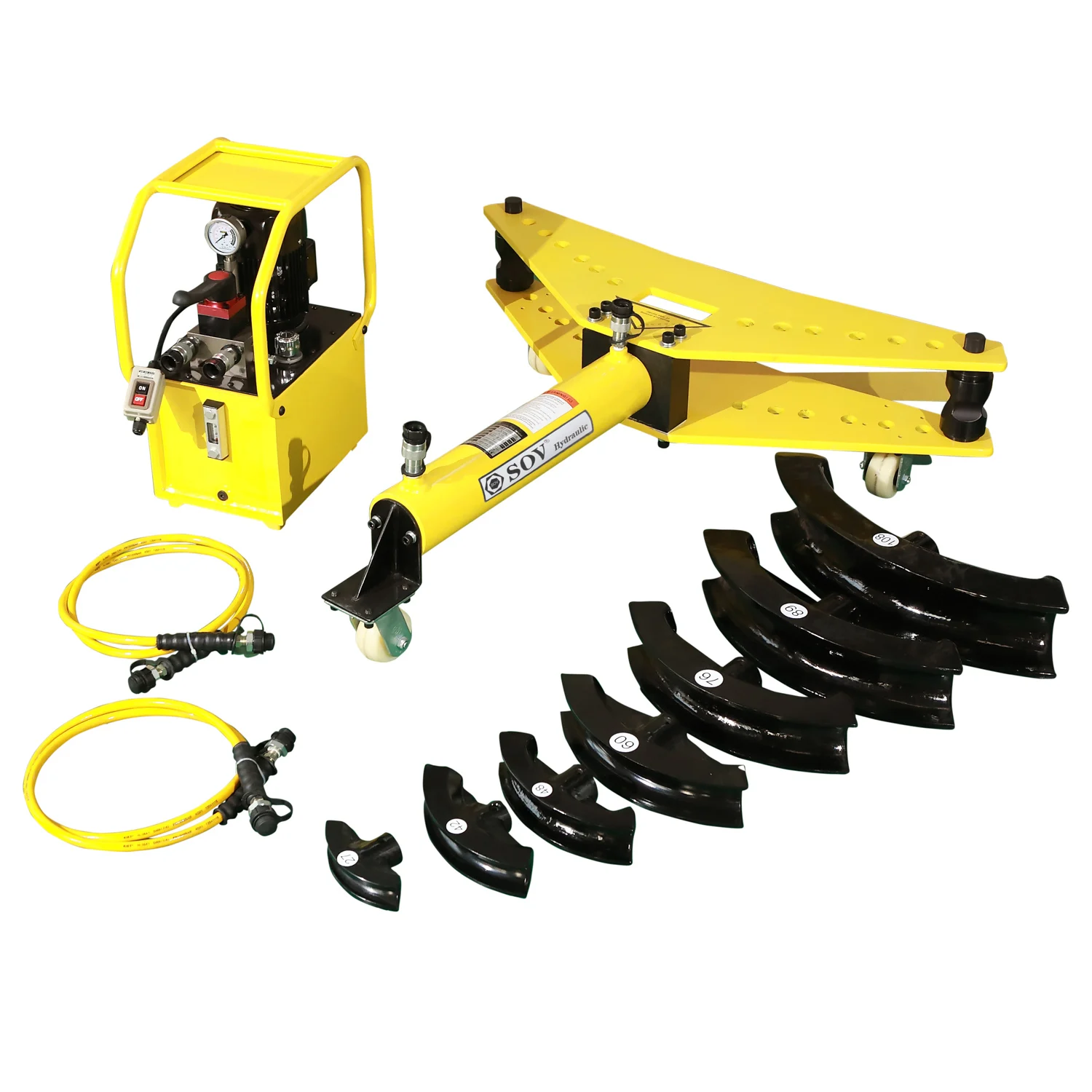 Separate type electro hydraulic pipe bender for bending steel pipe matched with double acting hydraulic cylinder