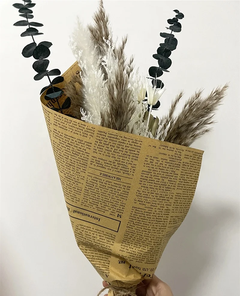 wholesale price Preserved dried bridal bouquets wedding plastic tote bag plush toy bouquet paper bouquet