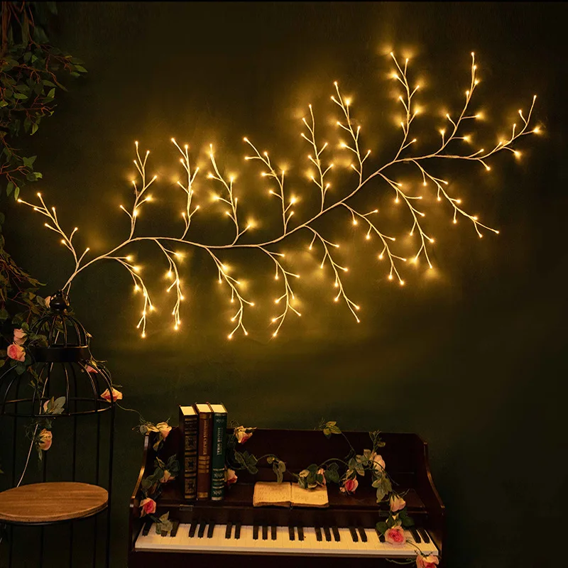 Room Decorative Lights Colorful Rattan Internet Red Led Tree Arrangement String Bedroom