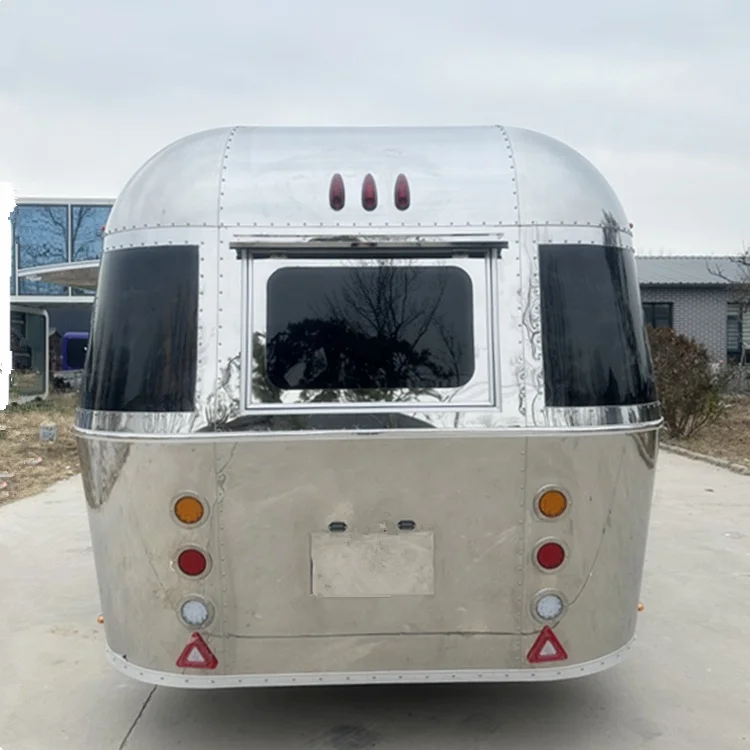 Custom Airstream Mobile Kitchen Hot Dog Fast Food Trailers Fully Equipped Mobile Pizza Fast Food Trucks With Full Kitchen