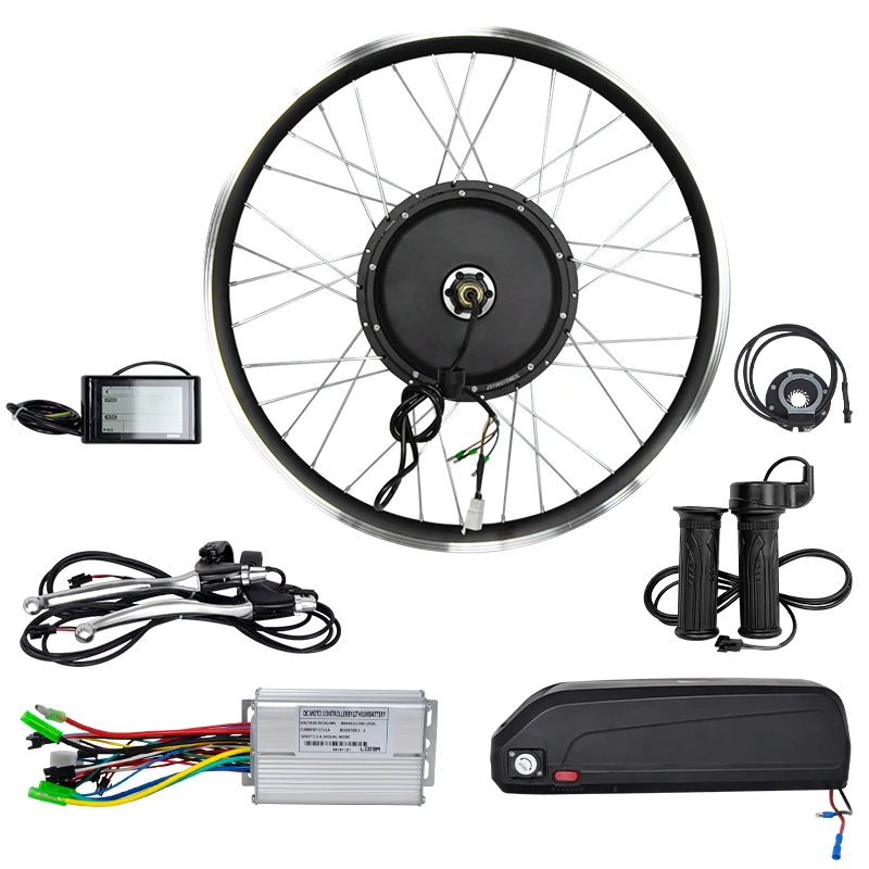 2024 Electric Three Wheel Motorcycle Conversion Kits Hub Motor Kits Electric Bike Conversion Kit Iron 48V Twist Brushless 10'