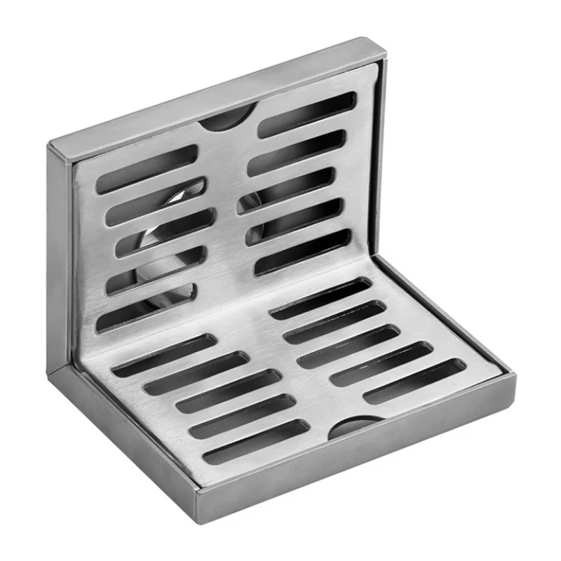Bathroom floor drain L-shaped thickened corner drainage floor drain Hotel bathroom balcony side row L-shaped floor drain