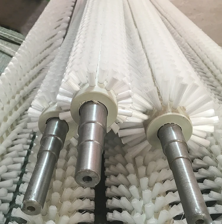 Industrial High Quality Spiral Shape Brush Roller Egg Nylon Cleaning Roller Brush