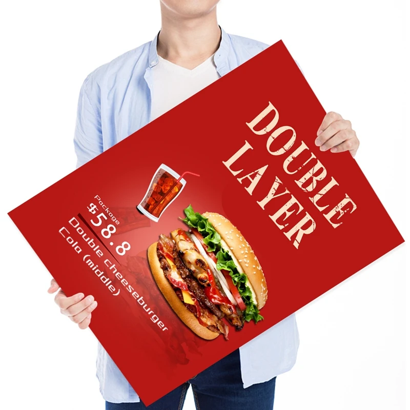 Custom poster printing laminated gym wallpaper poster wall art advertising stick poster