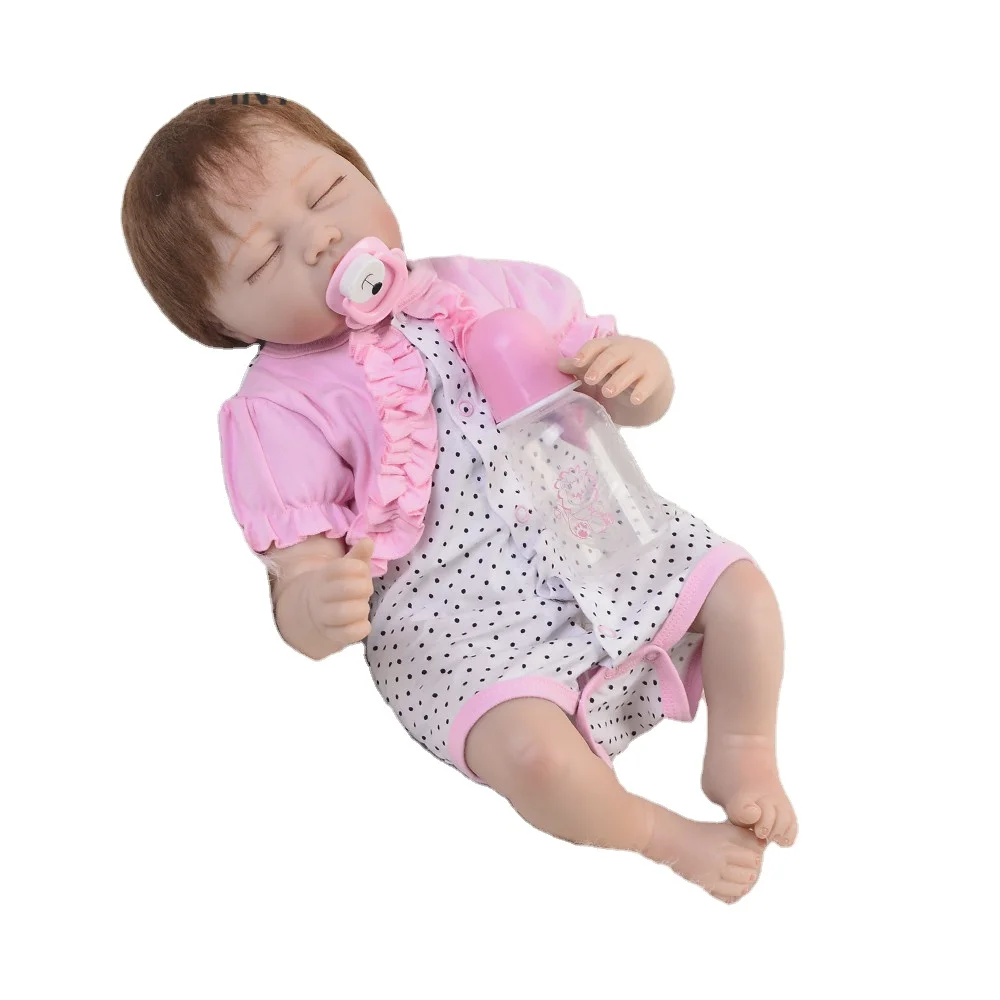 Popular children baby 22 inch doll cute silicone baby reborn dolls