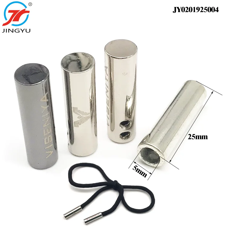 Wholesales Custom Metal Decorative Drawstring Cord Stopper With Metal Tips For Garment