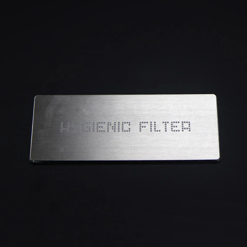Custom brushed silver anodised metal nameplate Stainless steel plaques Alu label ss sign Engraved logo name plate Aluminium tags