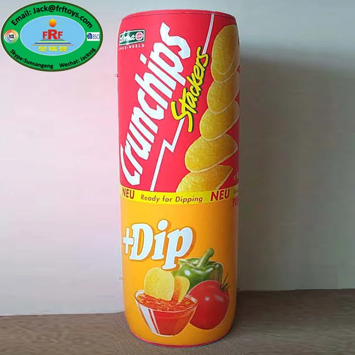 Advertising Store Display Promotion PVC Inflatable Potato Chips Barrel