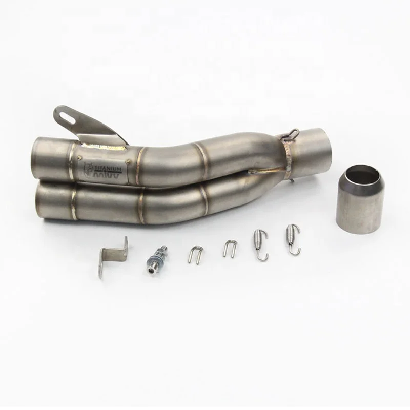 Universal 51mm MIVV Exhaust Motorcycle Double outlet Pipe Stainless Steel For Honda CBR CBR125 CBR250 MI003 Z800 moto