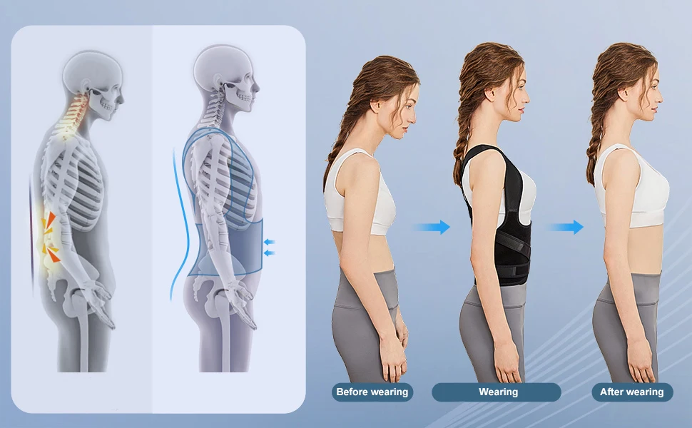 Wholesale Back Pain Spine Corrector Adjustable Posture Trainer Corrector De Postura Lumbar Back Brace Support Posture Corrector