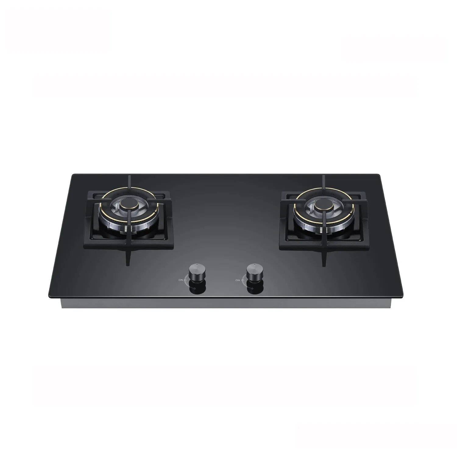Smart Built-in Gas Stove Tempered Glass Surface Cast Iron Installation Intuitive Controls Effortless LPG Cooking Powered Battery