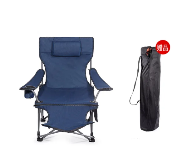 Outdoor Portable Folding Recliner Back Chair Camping Folding Chair Leisure Lunch Rest Beach Chair