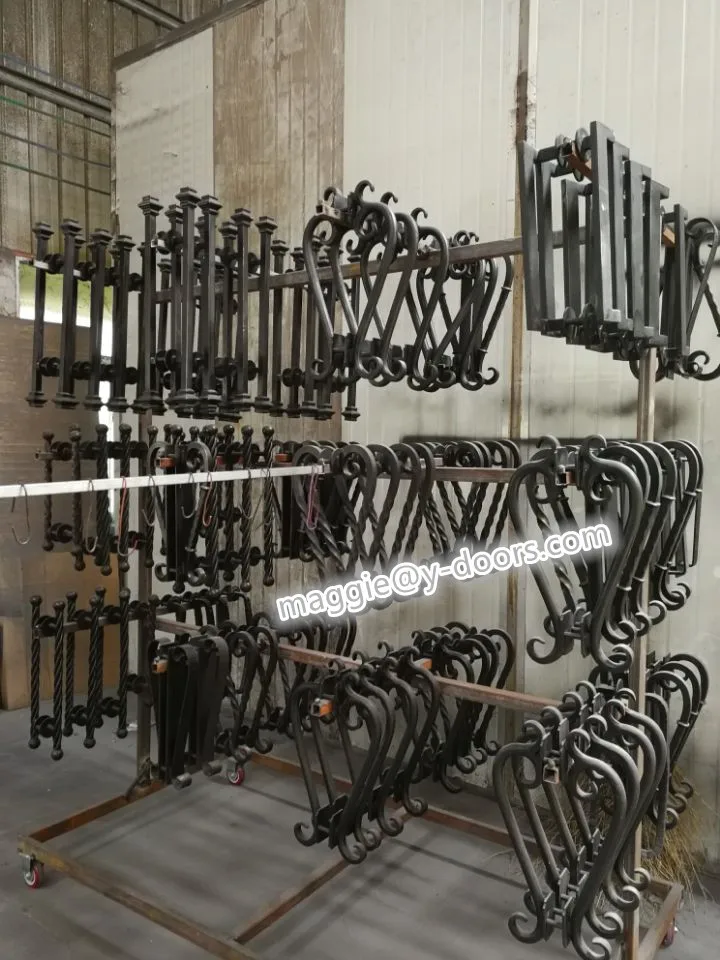 Customized wrought iron door handle US steel solid handle