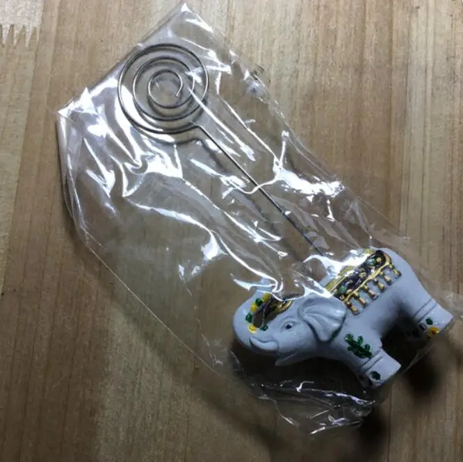 Wedding Favors Good Luck Elephant Place Card Holders Table Decoration (100pcs/lot)