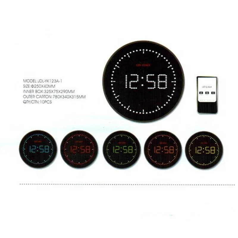 LED digital radio controlled electronic time clock