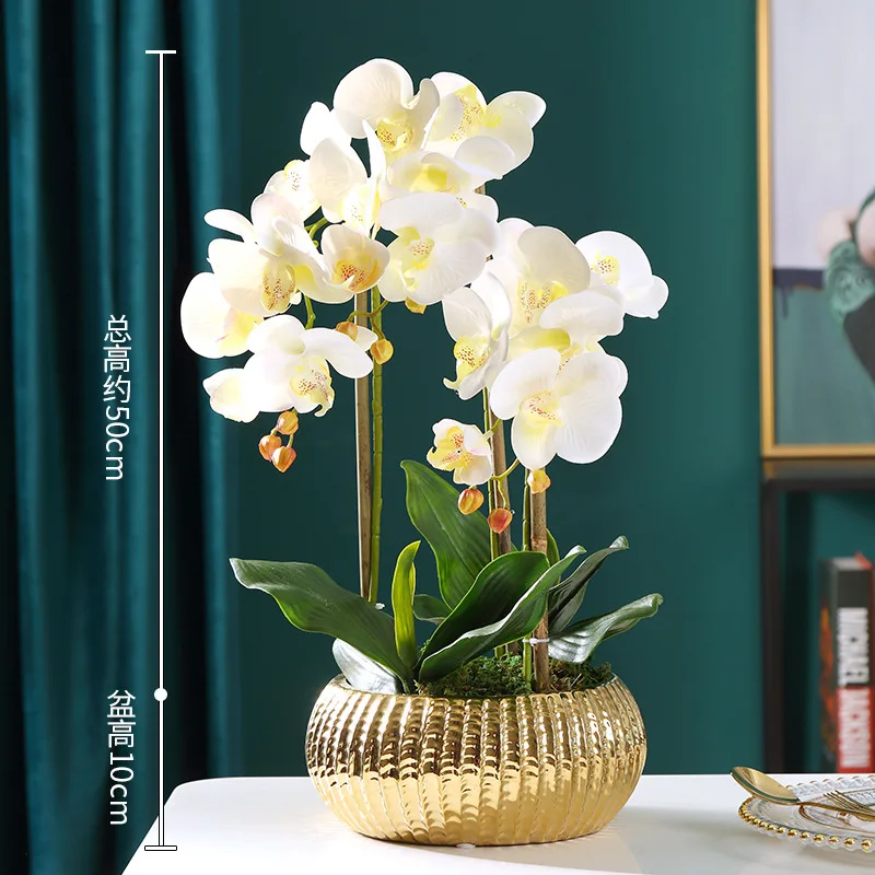Factory wholesale decorative flower pots  with Phalaenopsis orchid  for floor   home  wedding decoration