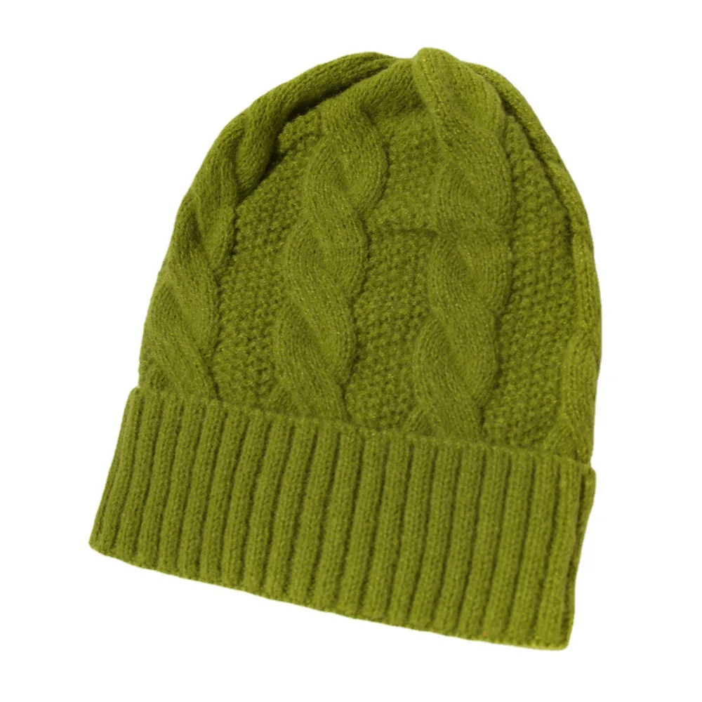 Оптовая продажа с фабрики, зимняя вязаная шапка с вышивкой и индивидуальным логотипом, облегающие шапки, Универсальная Ретро шапка с 3D алмазным узором