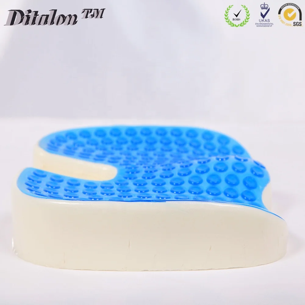 Wholesale Ergonomic Orthopedic Comfort Enhanced Non Slip Memory Foam Cooling Gel Seat Cushion