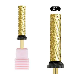 LOOTAAN High Quality Gold Rotary Burrs Electric Nail File Bit Set Carbide Diamond 5 In 1 Super Long Nail Drill Bits