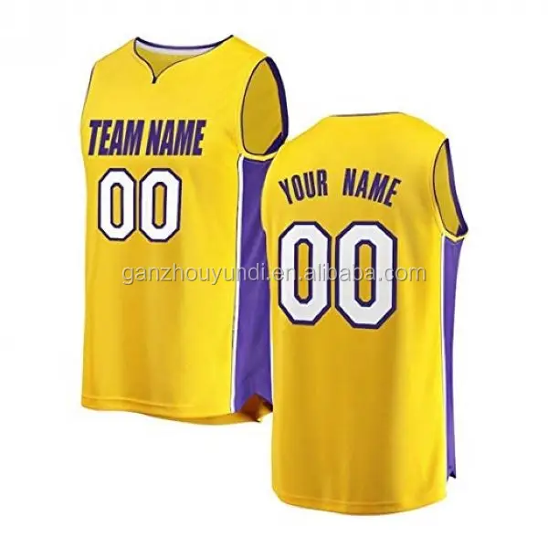 sublimate yellow mesh basketball uniform Jersey youth men and women custom basketball jersey