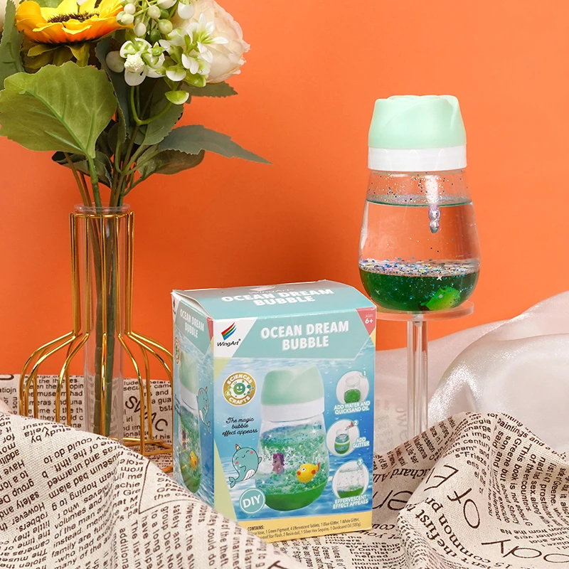 Latest Green Ocean Dream Bubble DIY Creative Paste Toys Kids Craft for Fun and Imagination