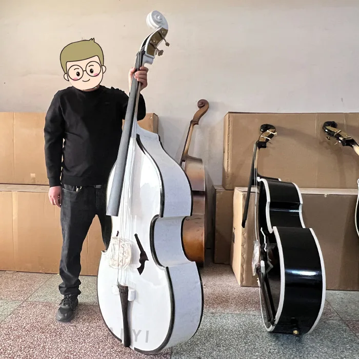 AIYI Violin OEM  Plywood Double Bass Contrabass Solid Wood Double Bass