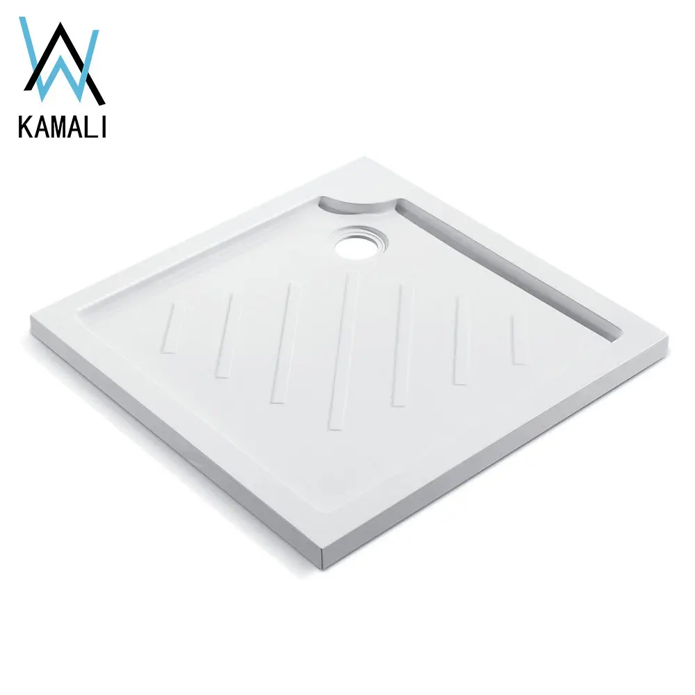 Kamali Germany CORAIN wet room 70x70 caravan harga murah solid surface shower tray without drill 28 raise shower base