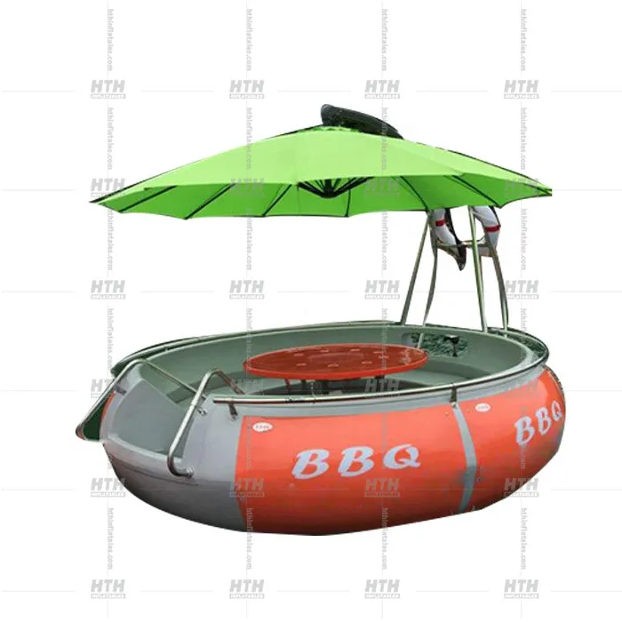 Newest Fiberglass Water Donut Boats Barbecue Boats BBQ Boats