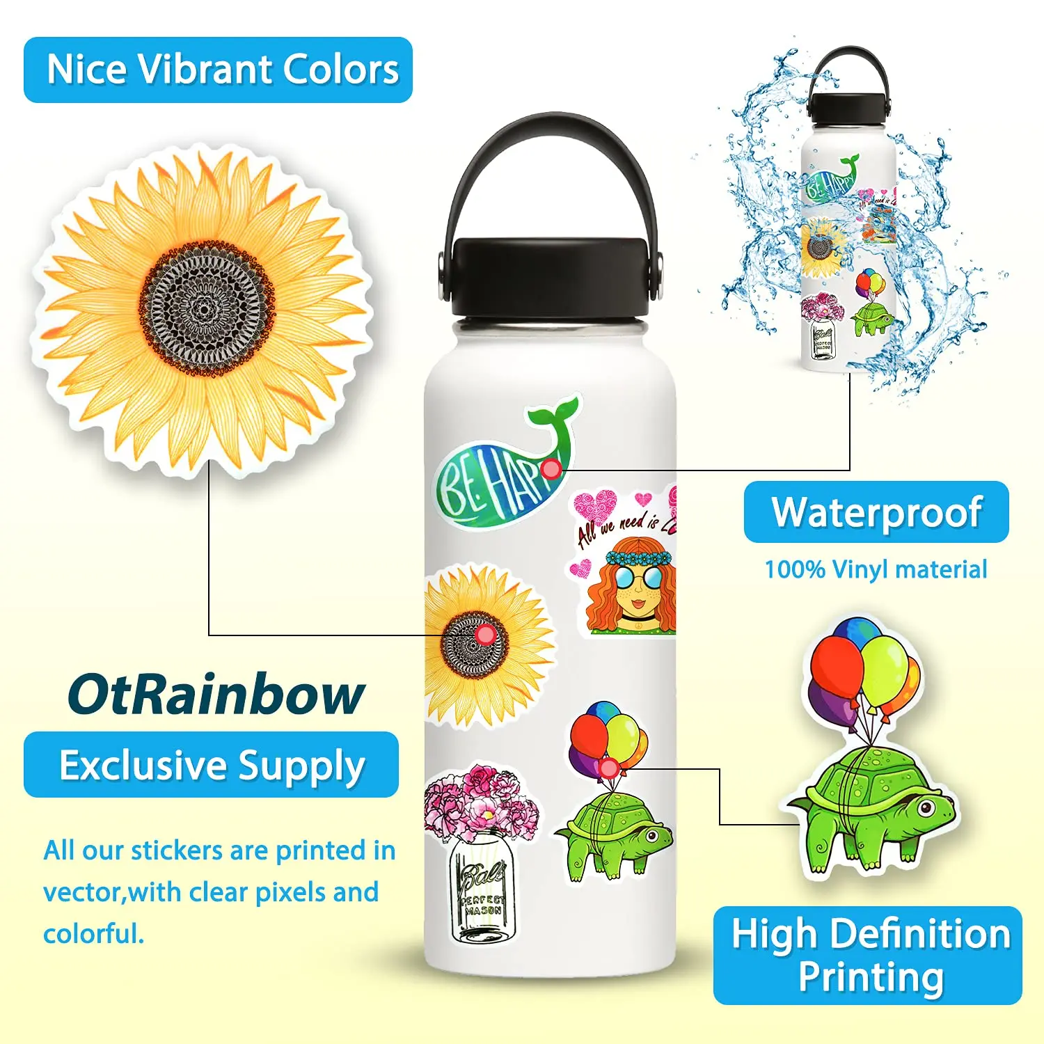Custom WaterProof Personalise Printing Bottle Roll Logo Label Adhesive Sticker With Your Own Logo