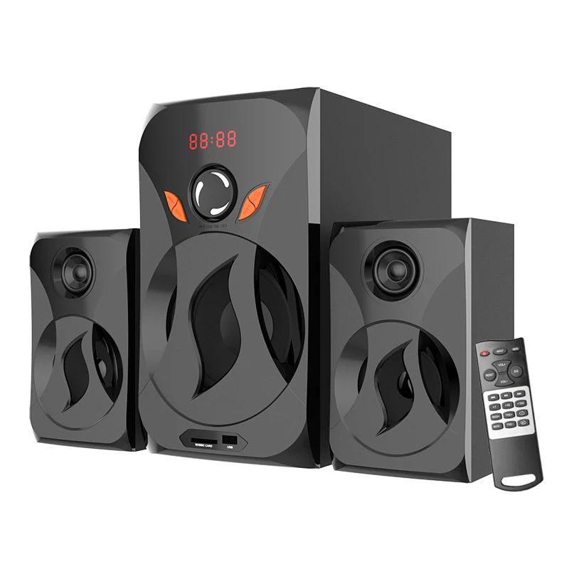 Super bass HiFi sound 50W big loud sound speaker amplifier 2.1 multimedia speaker with subwoofer home theater speaker system