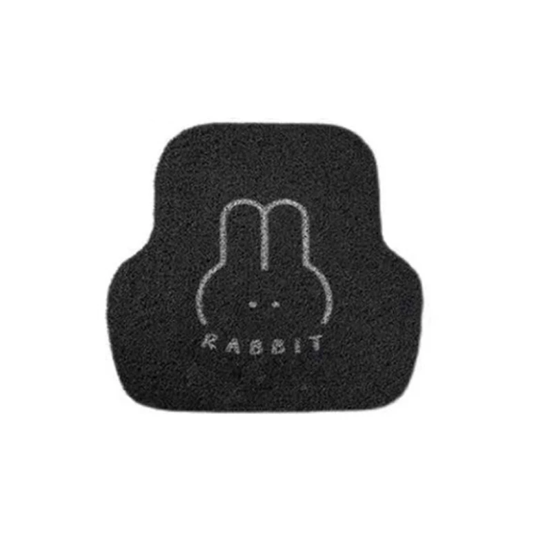 One universal cute cartoon car rear foot pad, anti-skid and dirt resistant car rear seat carpet