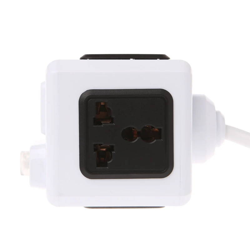 
Multi-jack switchable plug 2USB plug Wall Charger Cube Power Board Strip Socket 