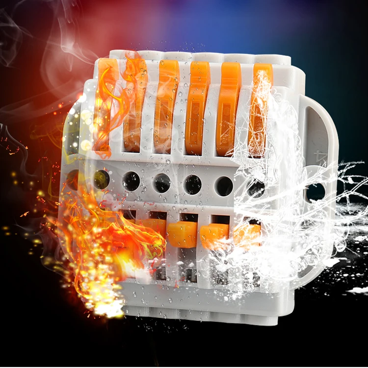 wire terminal fixed holes 6 input 6 output splitters branch wire splicing connector cable for LED industrial